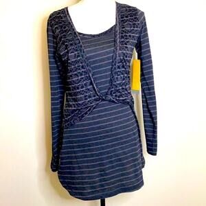 NWT Lole Donna Long Sleeve Charcoal Top Size M